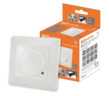 TDM ELECTRIC SQ0324-0030 Датчик движения микроволновый (встраив.) ДДМ-05В 5,8ГГц, 1200Вт, 10-720с, 5-15м, 3+лк, 180гр, IP20, TDM